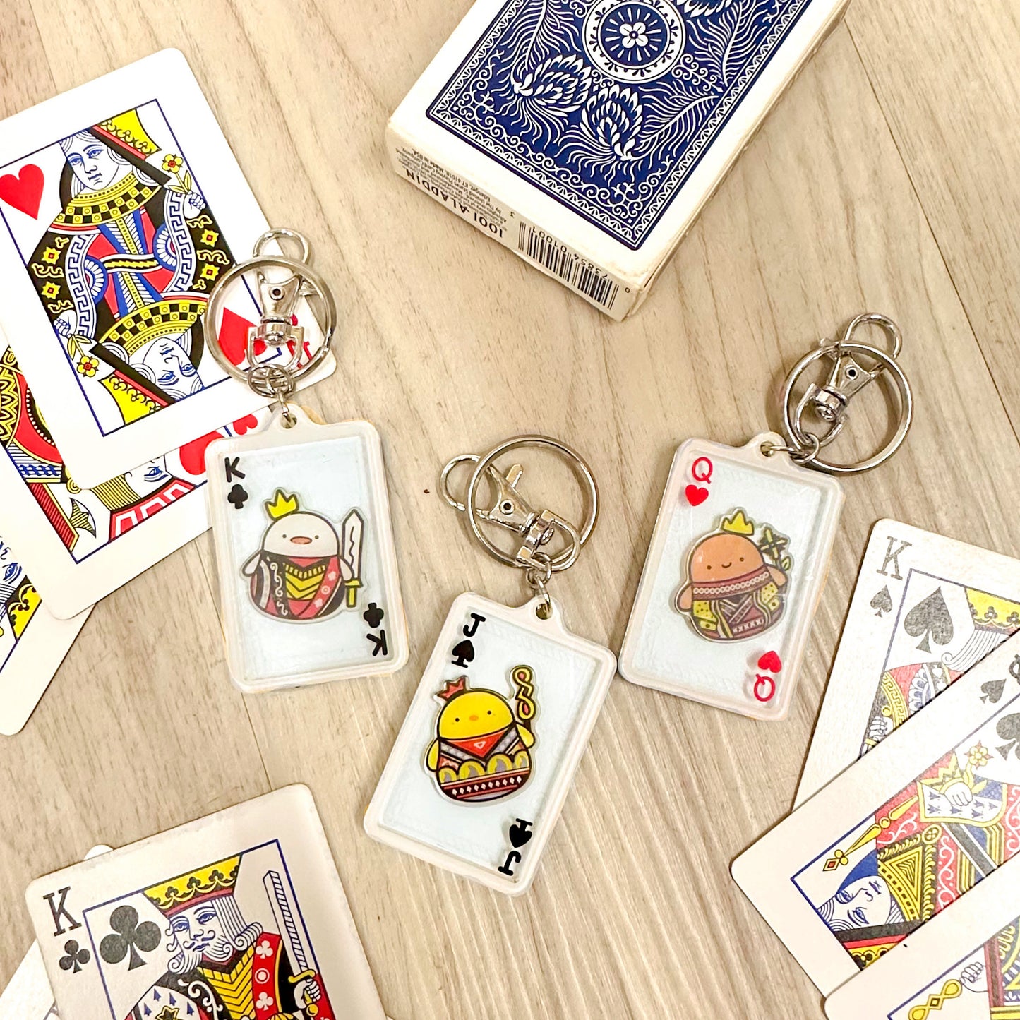 Birb & Friends Poker Cards Shaker Keychain