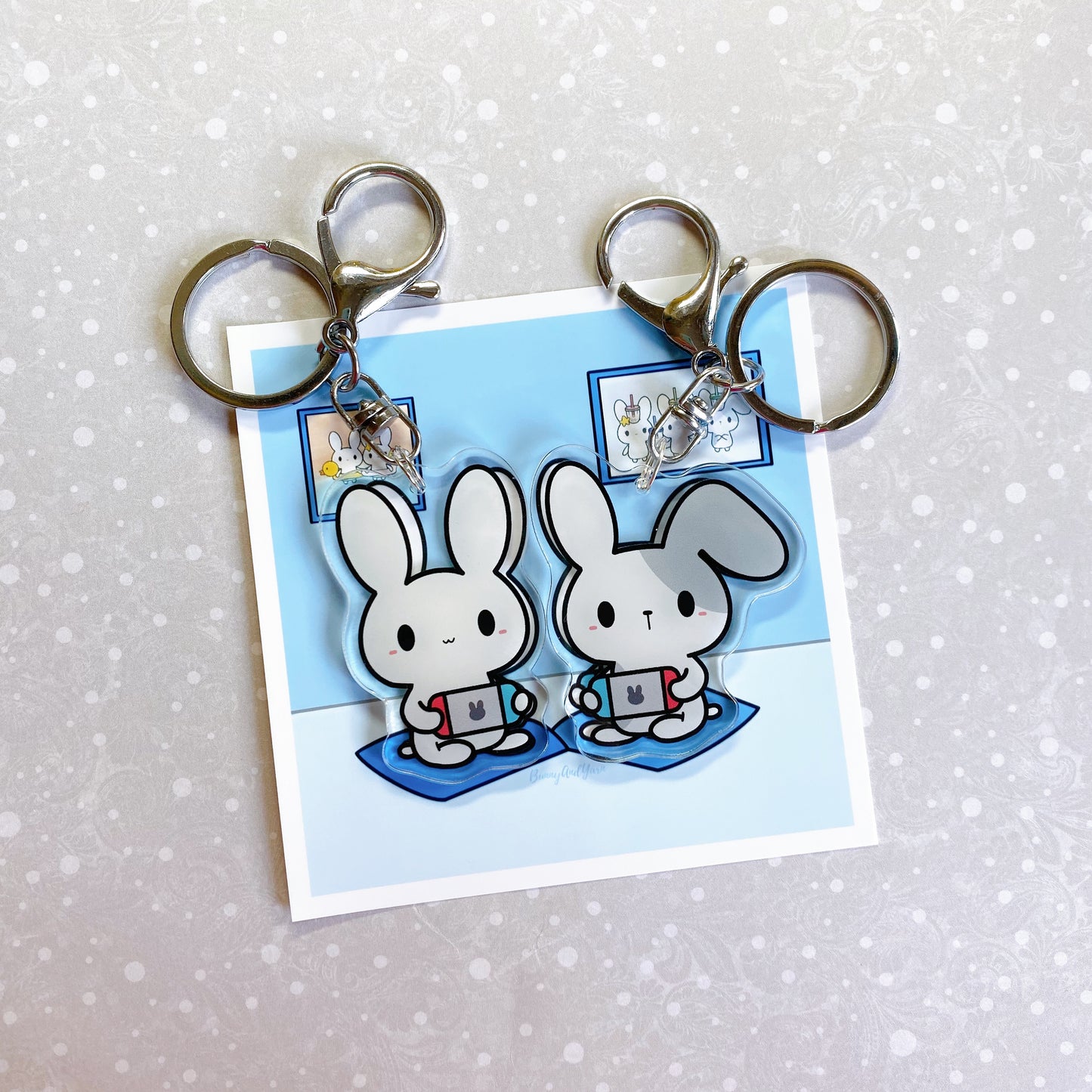 Memo & Friends Gaming Acrylic Keychain