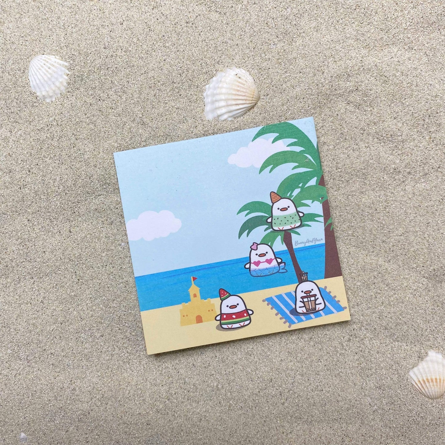 BunnyAndYarn 1 Summer Birb Note Pad
