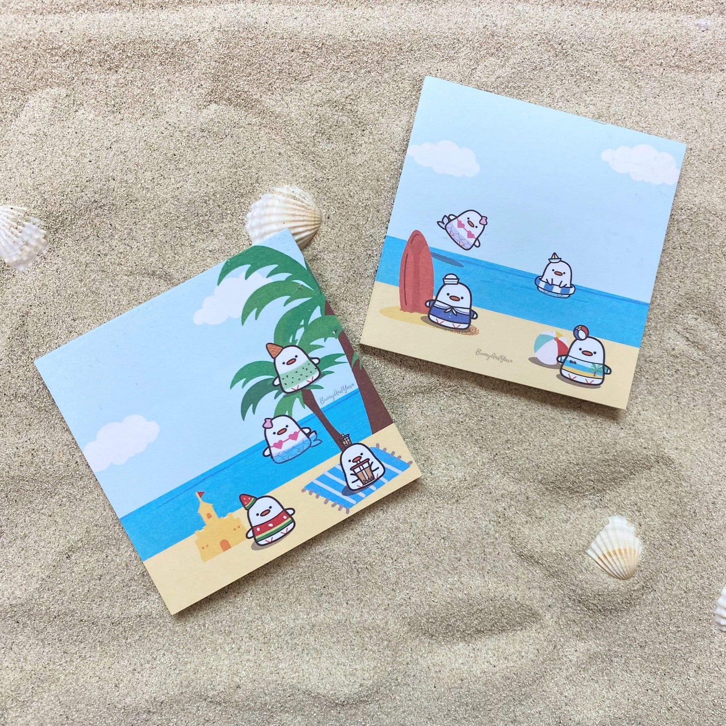 BunnyAndYarn Both Summer Birb Note Pad
