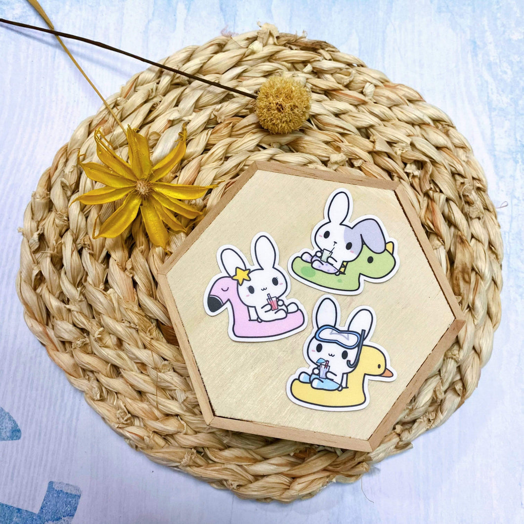 BunnyAndYarn Memo & Friends Summer Vacation Sticker Pack